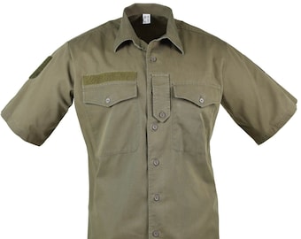 Genuine Austrian army shirt M65 O.D Military combat Short sleeve Olive BDU