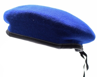 Genuine German army Blue beret Military hat command cap wool quality New