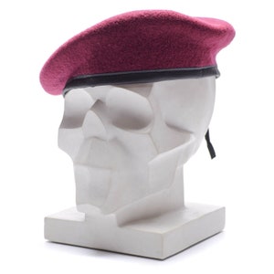 Genuine German army burgundy wine beret Military command cap wool quality New