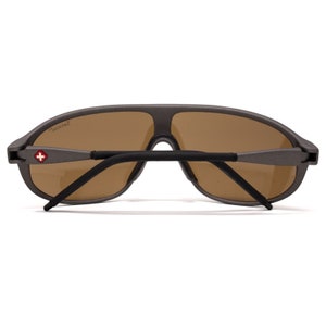 Genuine Swiss army SUVASOL sunglasses black w case Mountain Alpine glasses brand miilitary surplus NEW