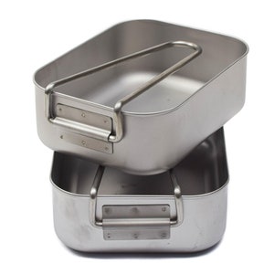 Original Military issue Mess tins stainless steel camping dishes outdoor tableware set