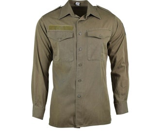 Genuine Austrian army shirt M65 O.D Military combat long sleeve Olive Drab BDU