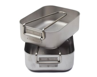 Original Military issue Mess tins stainless steel camping dishes outdoor tableware set