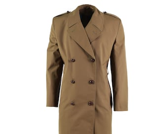 Original Dutch army formal coat brown military surplus officer trench coat NEW