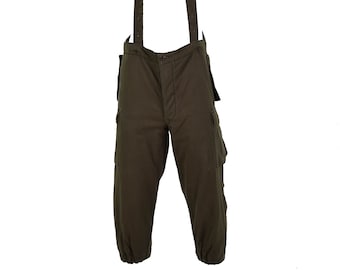 Original Austrian army thermal pants Bundeswehr cold weather suspender trousers military surplus