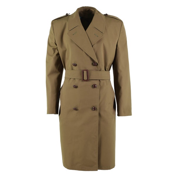 Trench-coat formel original de l'armée néerlandaise, manteau d'officier militaire excédentaire marron avec ceinture NEUF