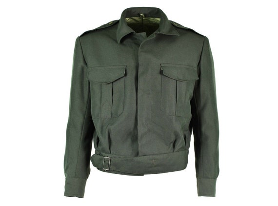 Original Greek Army Field Ike Jacket Gabardine Wool Blaze Greece