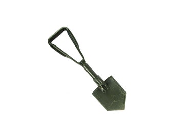 Original German BW Army folding shovel Survival outdoor Green spade Serrated corner camping shovel Military Surplus