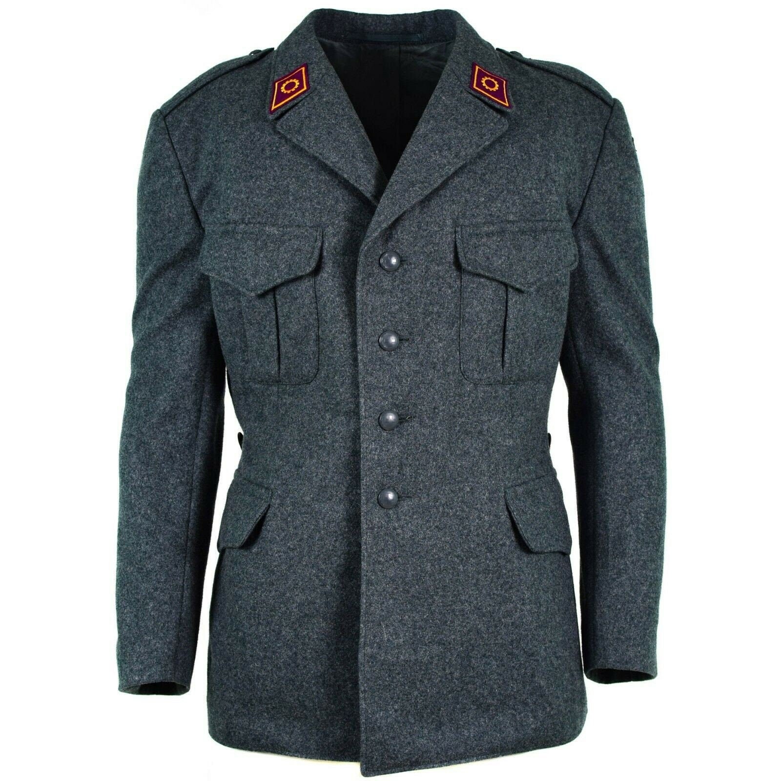 Army Surplus Wool Coat - Army Military