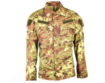 Genuine Italian army Rip Stop Vegetato camo ACU jacket combat field shirt NEW