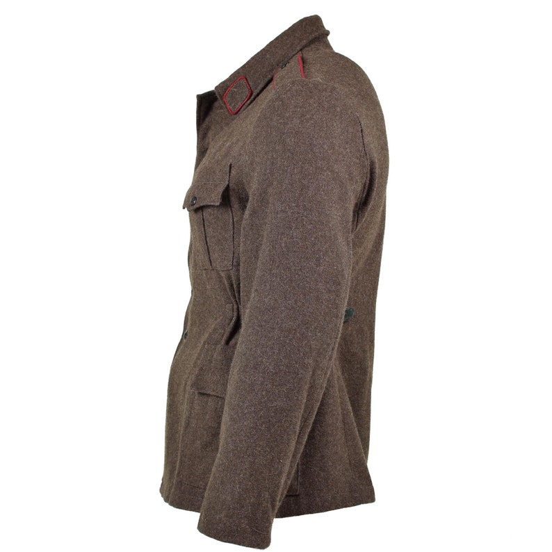 Genuine Bulgarian army wool jacket military-issue surplus uniform grey-brown image 4