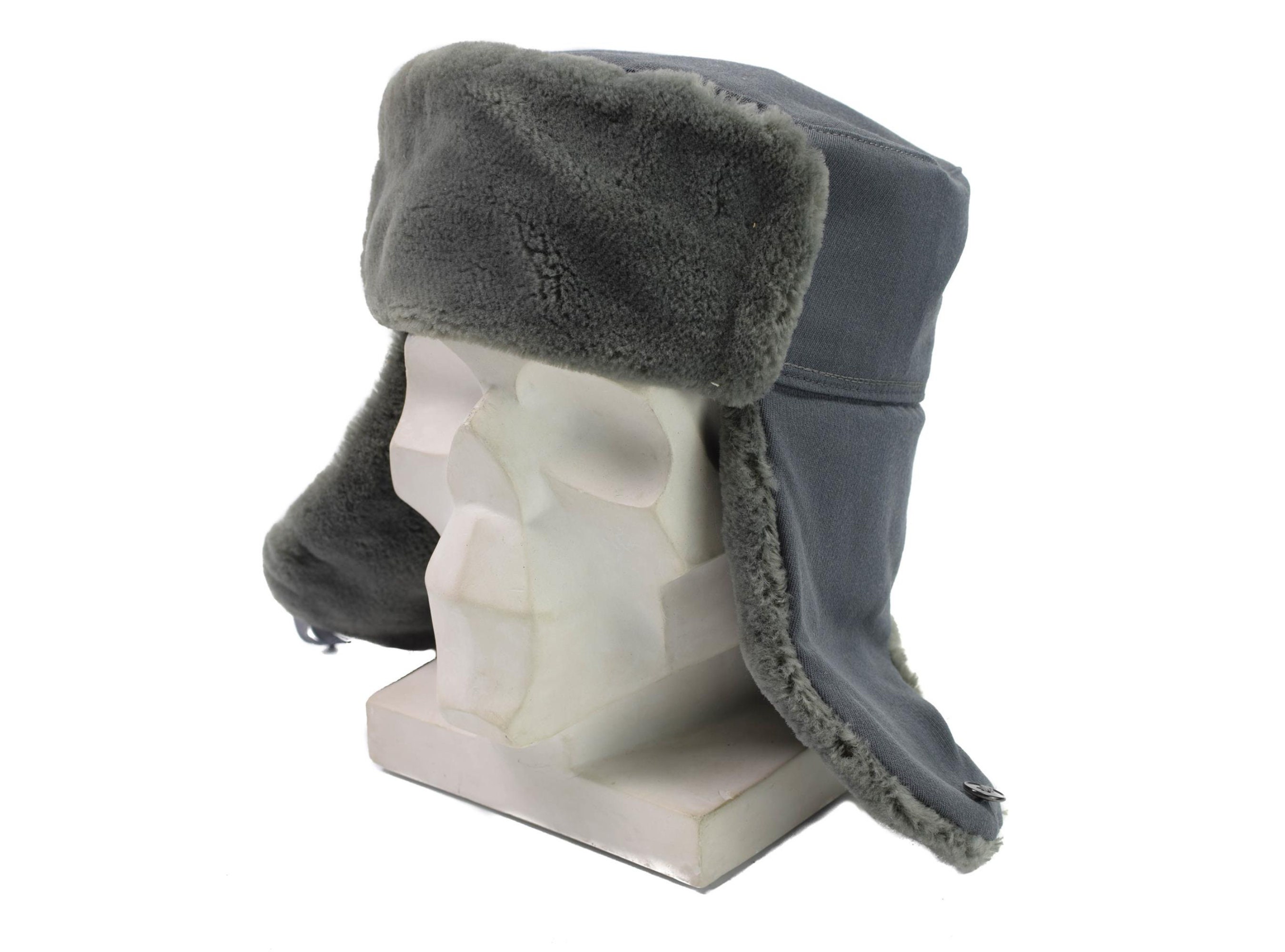 Buy Ushanka Trapper Hat Blue Fox Full Fur in Green Emerald Online in India  