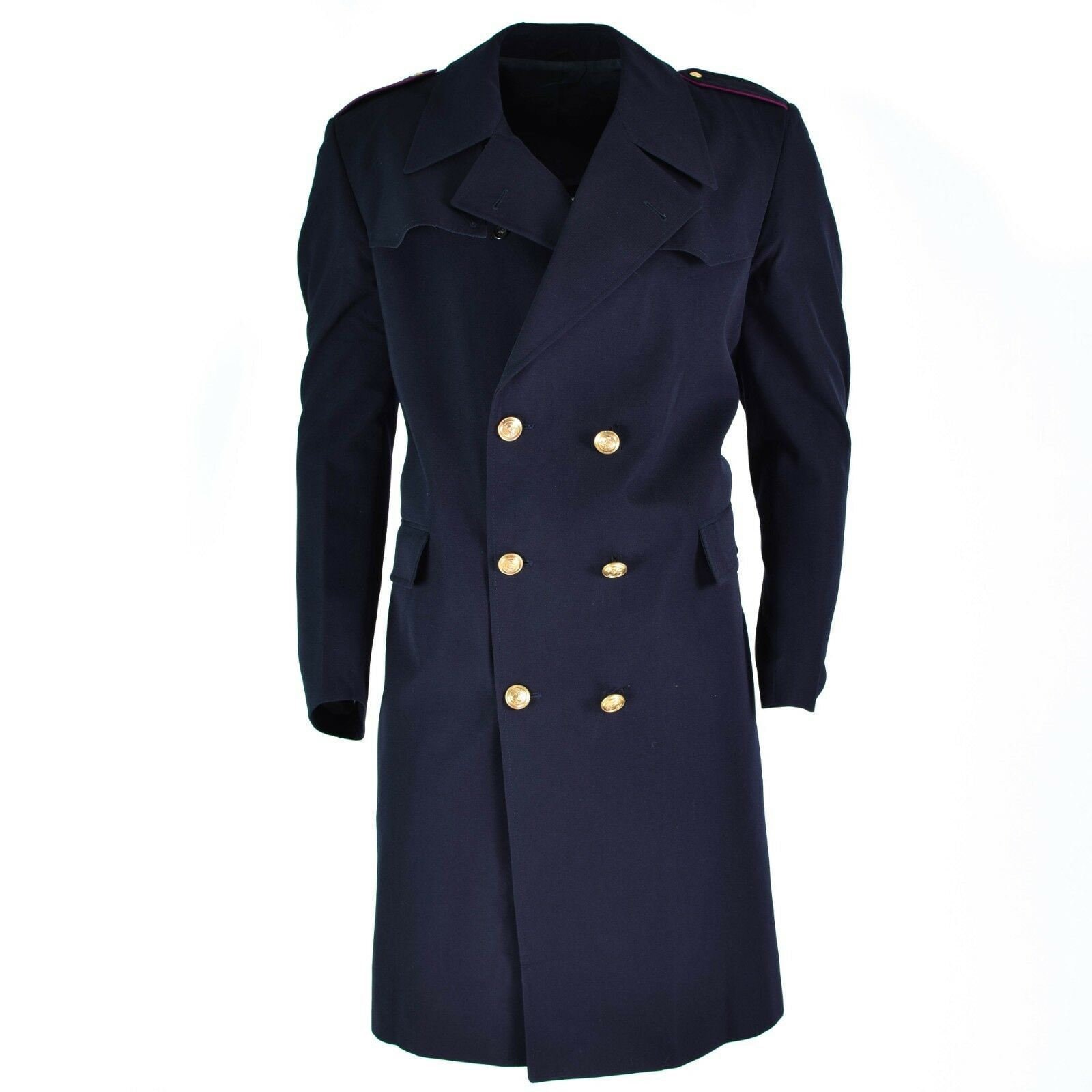 Genuine Italian army navy Coat long officer Italy police wool rayon NEW