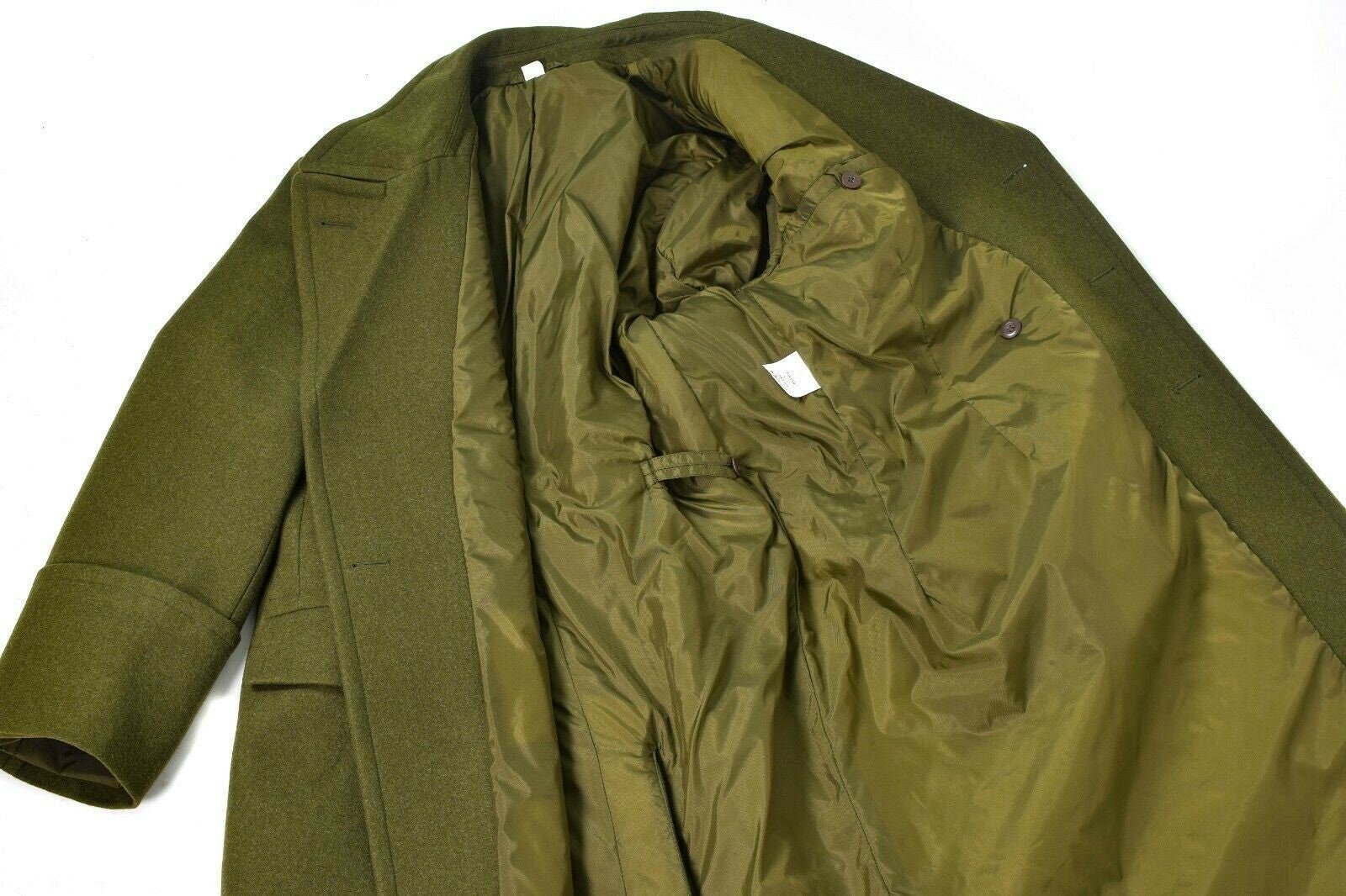 Genuine Polish army Wool Overcoat Olive OD khaki military officer heavy