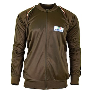 Genuine Italian Army Training Tracksuit Top Jacket Military Sports Vintage