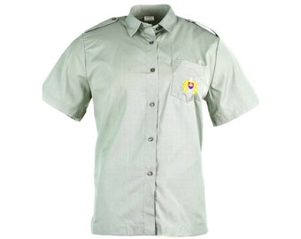 Genuine Slovakian army shirt military BDU grey short sleeves NEW