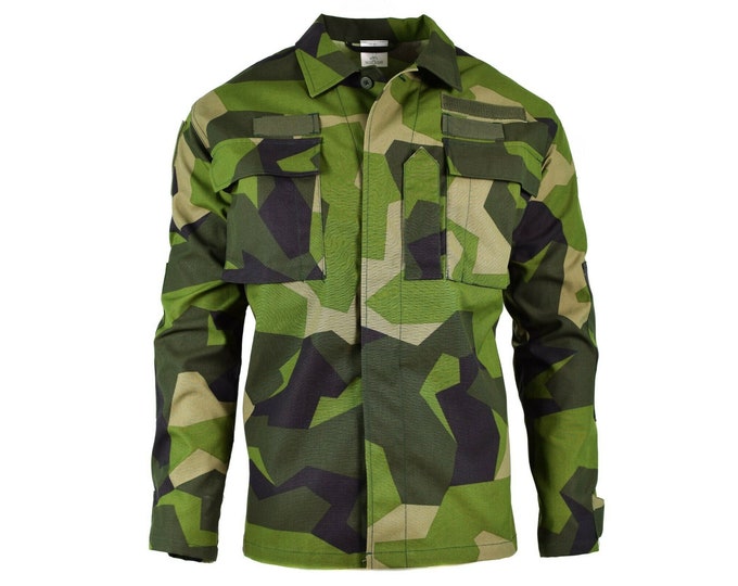 Featured listing image: Original Swedish army M90 jacket splinter camouflage field combat shirt NEW