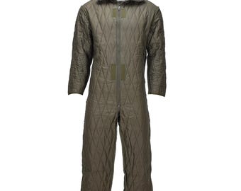 Original German Military Jumpsuit Liner Insulated Cold Weather Gear Olive