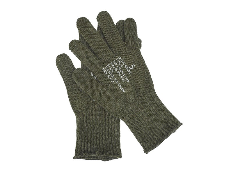 Genuine US Army Military Glove Insert Liners Wool Warmers Etsy