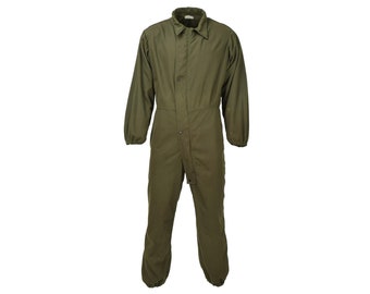 Original U.S. military coveralls work mechanic jumpsuit army snap closure Olive