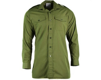 Genuine British army shirt O.D Green Military service long sleeve BDU
