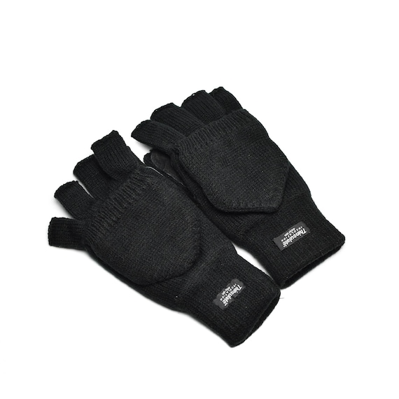 Brand Thinsulate Finger Mittens Gloves Winter Black Olive OD New