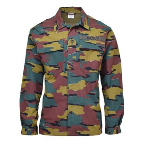 Original Belgian Army field combat shirts Ripstop BDU jigsaw troops jacket NEW