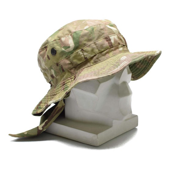 Echte Britse militaire Bush-hoed MTP camouflage nekflap Panama Boonie Bucket hat NIEUW