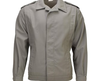 Original French Military Classic Jacket Pleated Elasticated hemline Gray