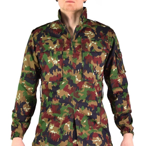 Original Swiss army jacket M83 combat field Alpenflag… - Gem