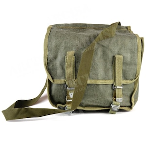 Original Polish army haversack canvas shoulder bag bread bag bushcraft carrying pouch surplus vintage fashion