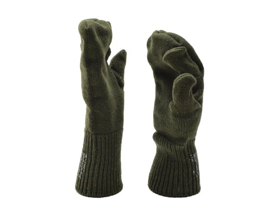 Gants mitaines militaire vert olive acrylique - Achat vente pas