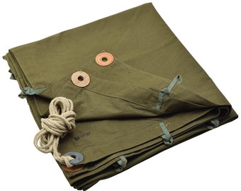 Original Czech army khaki poncho tent water-resistant vintage camping outdoor NEW