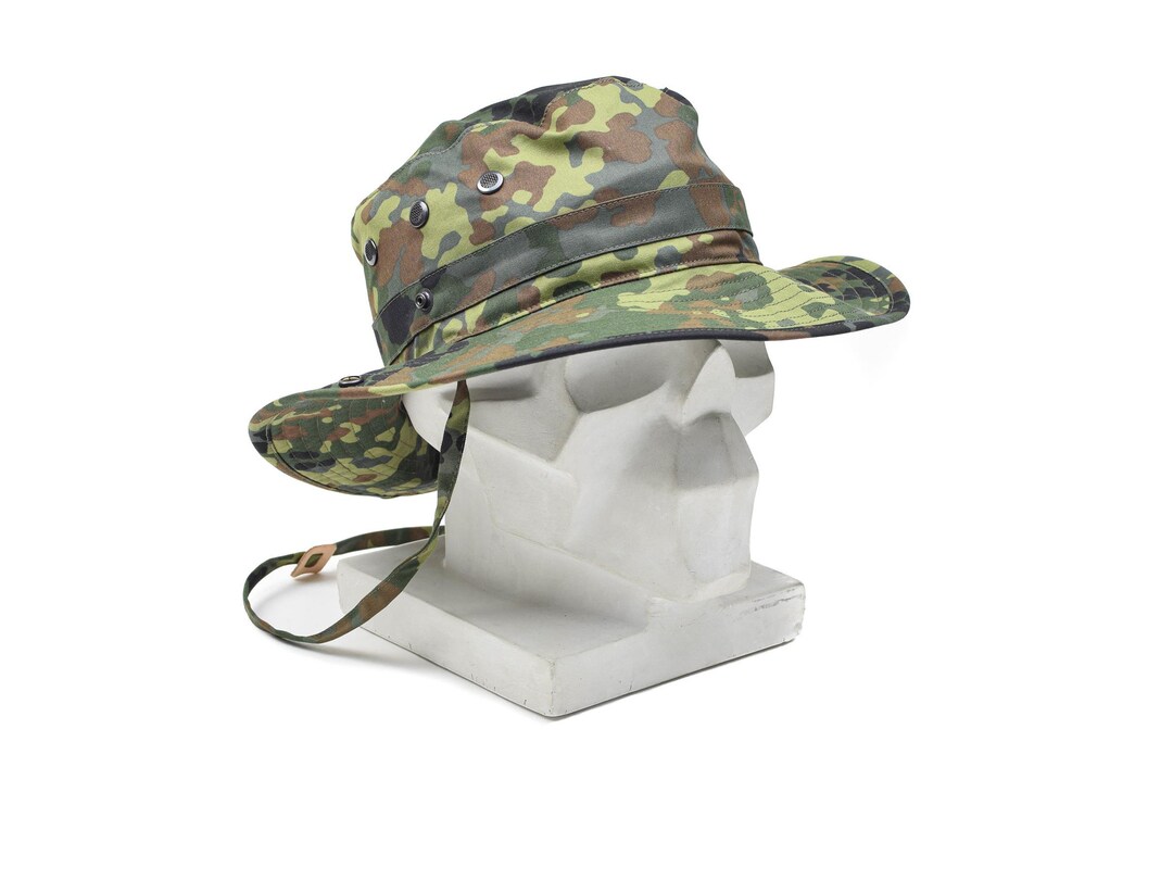 Original German Army Flecktarn Camo Boonie Hat Camping Hunting Outdoor  Military Summer Cap NEW Hong Kong