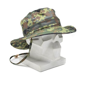Original German Army flecktarn camo boonie hat camping hunting outdoor military summer cap NEW