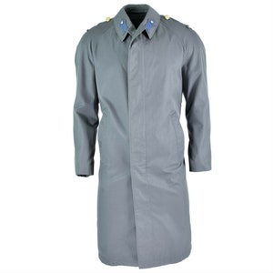 Echte österreichische Armee Mantel Trenchcoat Militär Ausgabe lange graue Jacke