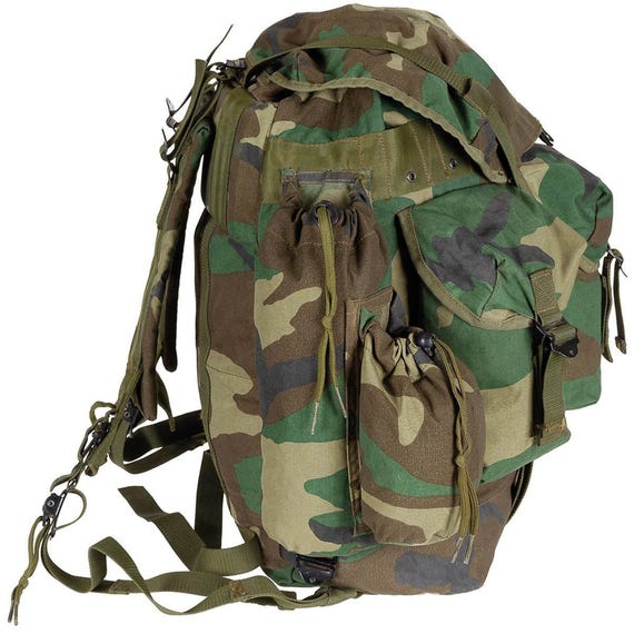Original Turkish Army 40L Backpack Front Pockets Cordura