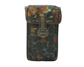Original German Military BW magazine pouch MP2 small flecktarn camo cordura NEW