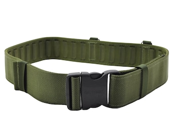 Original Danish army tactical belt olive adjustable field webbing combat NEW