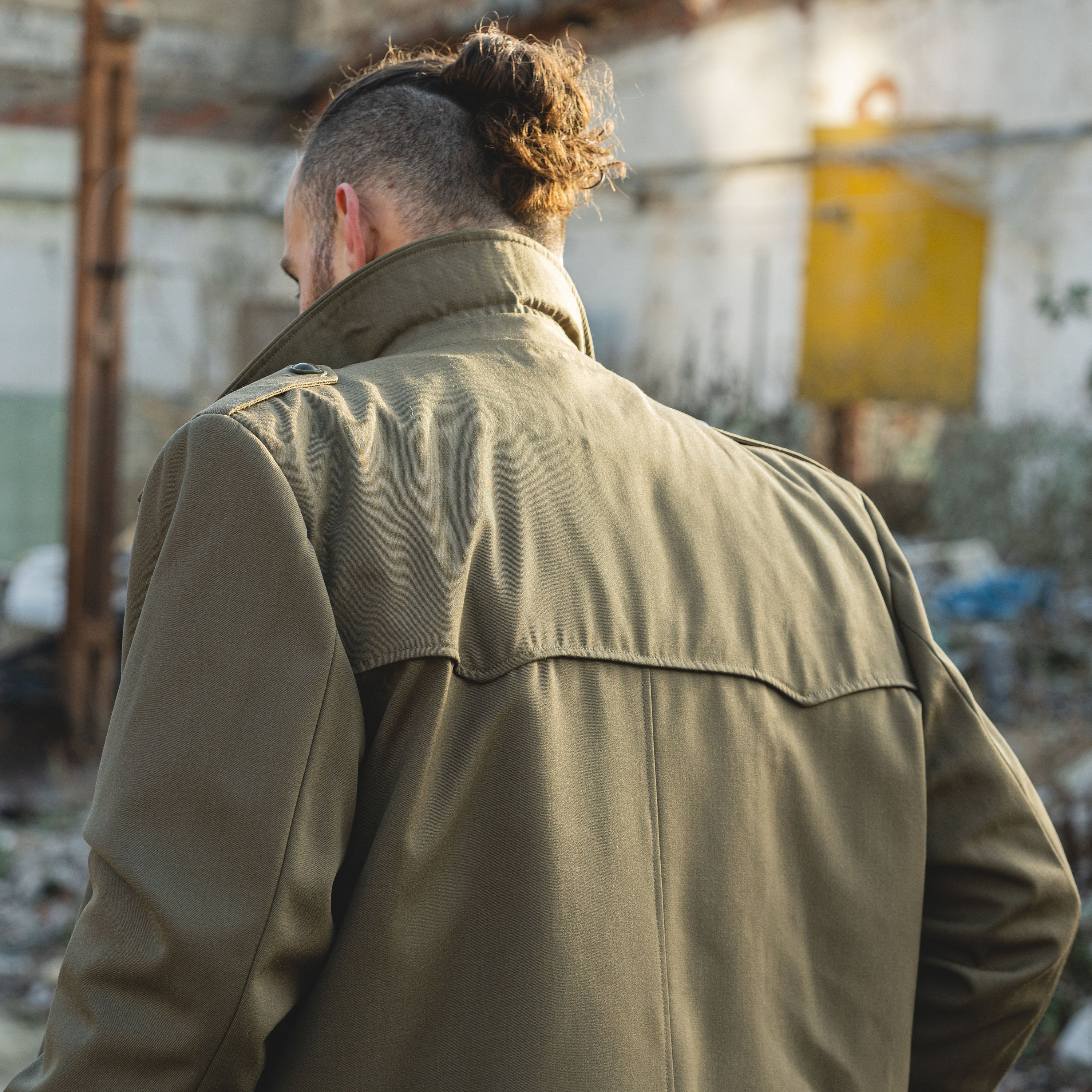 Original Italian Military Trench Coat Khaki Formal Coat Original Italian Military Trench Coat Khaki Formal Coat