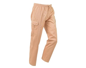 Original British military work safari tan pants adjustable workwear trousers NEW