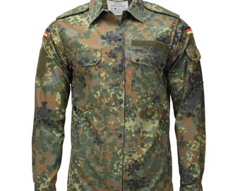 Genuine German Army Field Shirt Women's Flecktarn Camouflage Field jacket