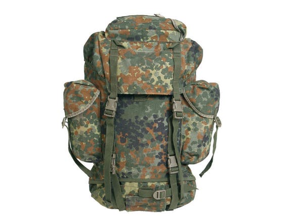 Original German army flecktarn camo combat rucksack backpack | Etsy