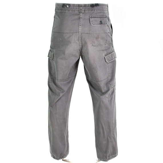 パンツ 90s Denmark Military Cargo Pants M-71 Original Danish Army Pants M 71 Grey Military Issue Denmark