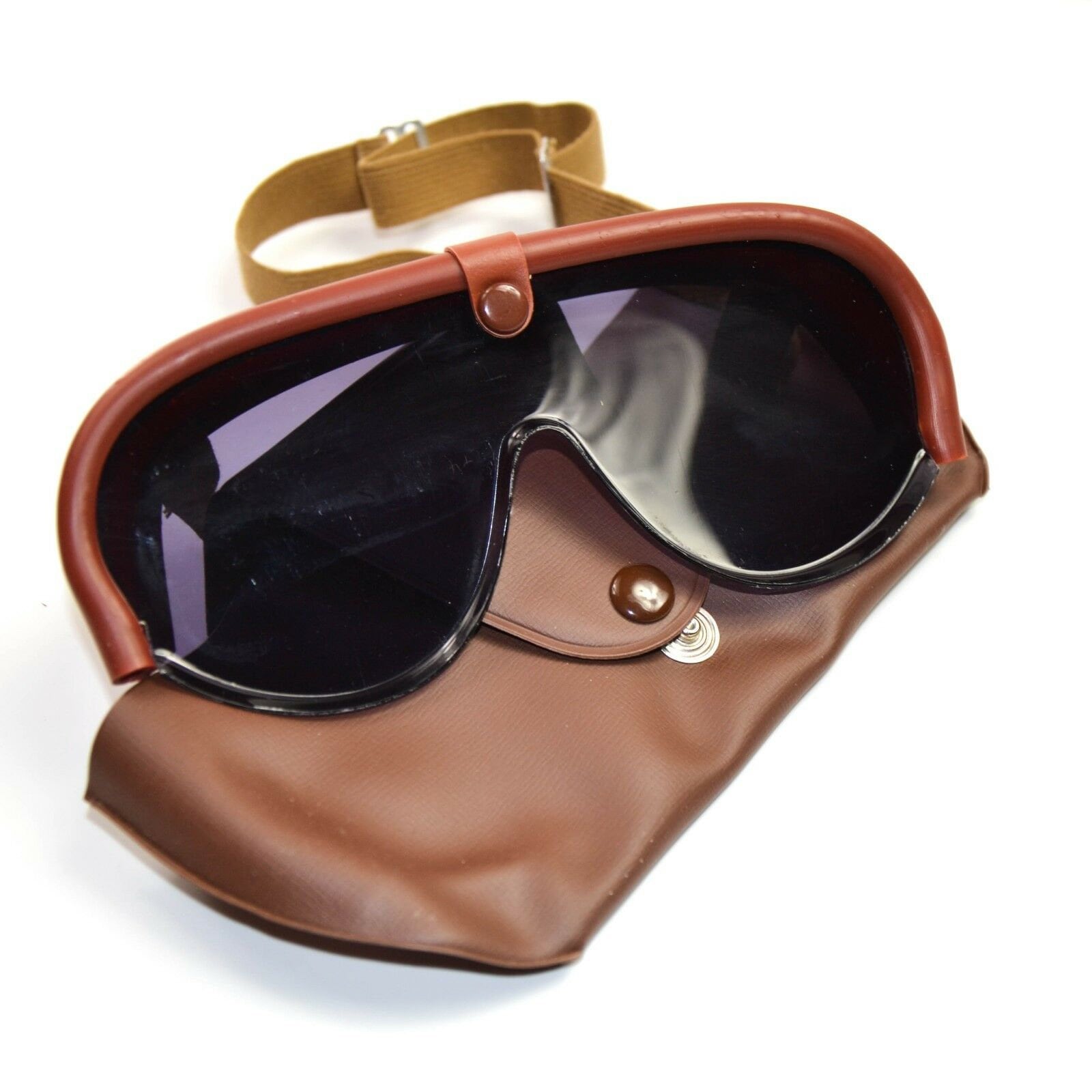 Genuine Italy Italian Army Tanker Goggles. New With Case Dust wind Protection Etsy