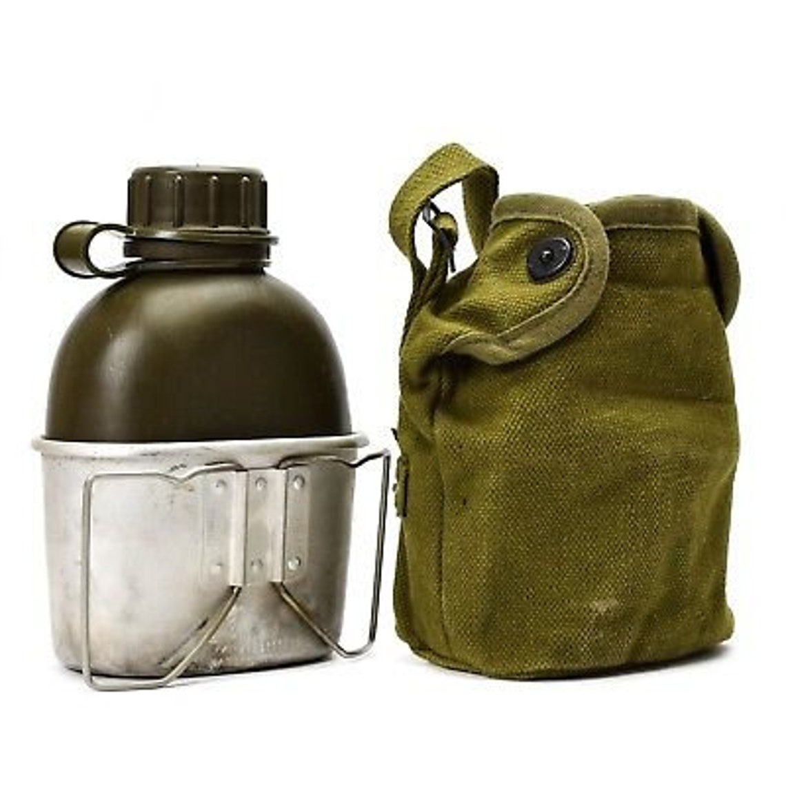 Genuine Danish army canteen mug water bottle pouch DK military Etsy