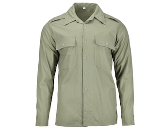 Original Hungarian Combat Shirt Olive Long Sleeve W Pockets Military Surplus NEW