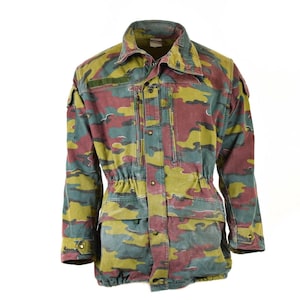 オリジナルベルギー軍ミリタリー戦闘M90フィールドジャケットパーカーJIGSAW CAMO余剰品