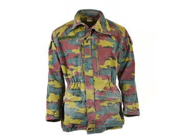 Original Belgian army military combat M90 field jacket parka JIGSAW CAMO surplus