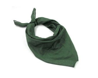Genuine Swedish Army bandana scarf olive green lightweight breathable cotton 80x80cm Sweden military surplus